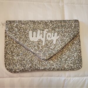 NWOT Wifey Beaded Bridal Crossbody Clutch
